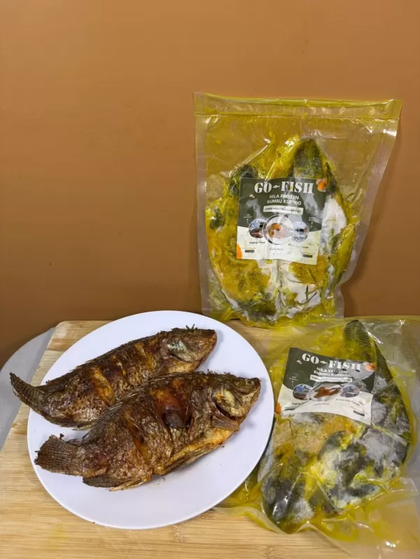 Go fish ikan Nila bumbu kuning siap goreng